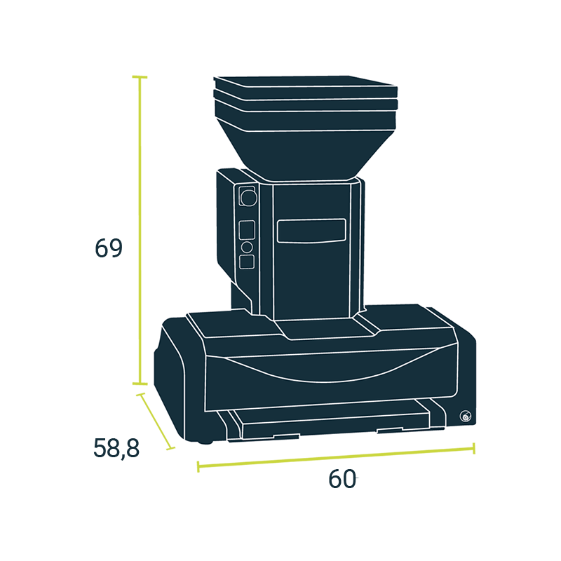 Schéma de la machine à nigiri ASM460CE