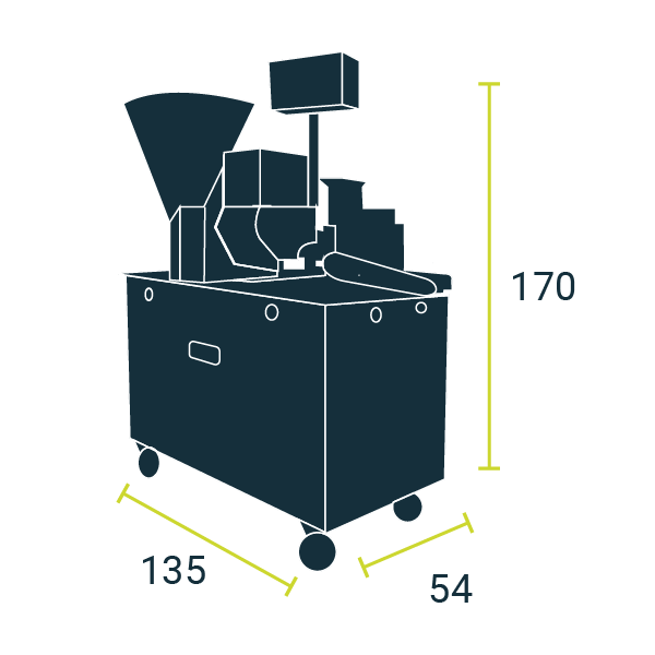 Diagrama da máquina de fazer bolinhos HLT700XLCE