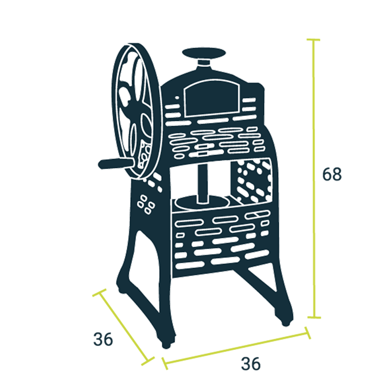 Esquema de la máquina kakigori IKENAGA SI-8B