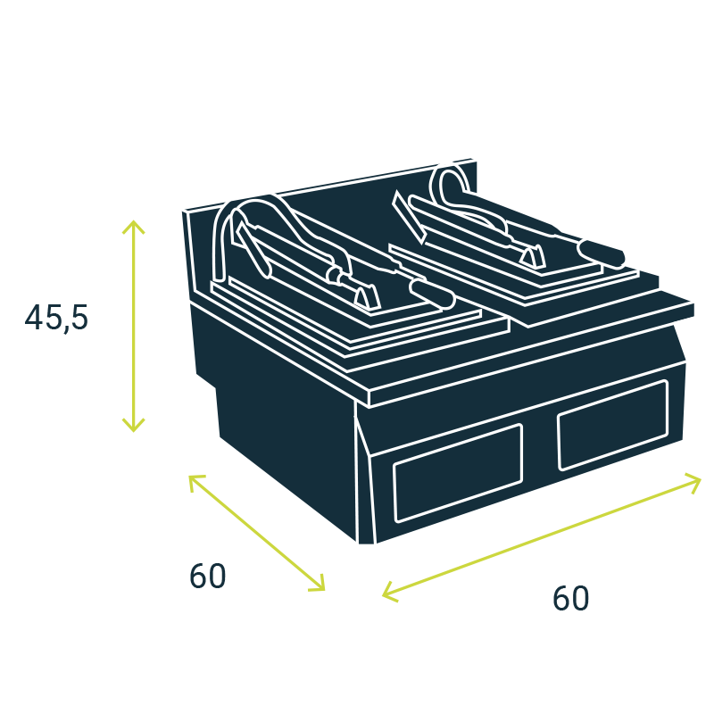 Diagram över DS-1302 Gyoza-grill